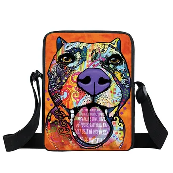 Graffiti Hvalp Bao Bao Kvinder Håndtasker 2017 Dårlige Dog Small Messenger Bag Boston Terrier Crossbody Tasker Pet Drenge Piger Skole Taske