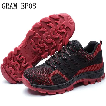 GRAM EPOS Luft Mesh Støvler, sikkerhedssko tåkappe af Stål For Anti-Smashing Punktering Bevis Holdbar, Åndbar Beskyttende Footwea