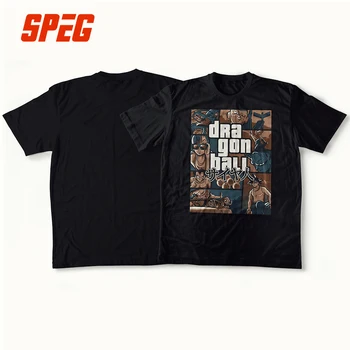 Grand Theft Dragon Ball Z GTA T-Shirt Super Saiyajin Mænd, Bomuld Tøj Kort Ærme t-Shirts Cool Street T-Shirt Plus Størrelse 4XL