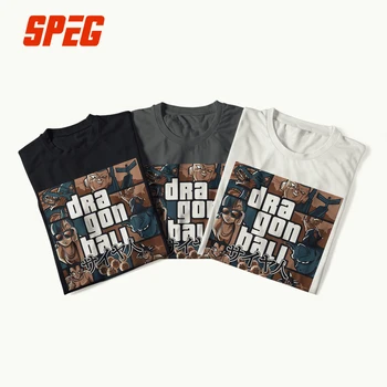 Grand Theft Dragon Ball Z GTA T-Shirt Super Saiyajin Mænd, Bomuld Tøj Kort Ærme t-Shirts Cool Street T-Shirt Plus Størrelse 4XL
