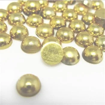 Gratis forsendelse! 1.5-8mm Golden halv runde flatback ABS pearl perler til gør det selv-scrapbooking,HR018