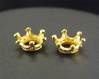 Gratis Forsendelse! 10 Pc ' er Guld 3D Crown Charme Smykker at Gøre DIY Håndlavet Håndværk 14x6mm A1034