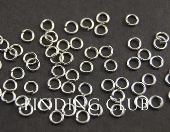 Gratis Forsendelse! 1000 stk 4mm rhodineret Åbne Jumprings Jump ring DIY Metal Armbånd Halskæde Smykker Resultater