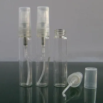 Gratis Forsendelse 1000 x 2 ML Glas Parfume Flaske, Mini-genopfyldelige spray flaske, 2 ml glas forstøver