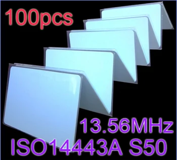 Gratis Forsendelse 100pcs/Masse IC-Kort 13.56 MHz RFID ISO14443A S50 Smart card