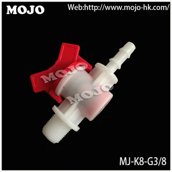 Gratis forsendelse!(10stk/Partier) MJ-K8-G3/8 Vand ventil til barb:8mm til Mandlige tråd:G3/8