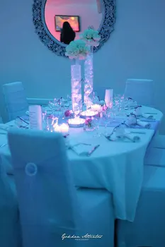 Gratis forsendelse 10units/masse Farverige Genopladelige fjernbetjent 6tommer LED Lys Base til jul wedding party fordel