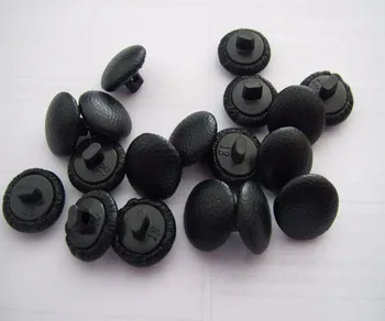 Gratis forsendelse 11.43 mm stof omfattet knappen Kunstig læder 18L sort plast skaft til PU-læder beklædningsgenstand 100pcs
