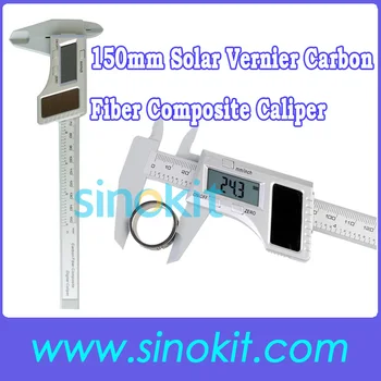Gratis Forsendelse 150mm Sol-Elektronisk Måling Af LCD-Vernier Carbon Fiber Komposit Digital Skydelære STDJT-1201