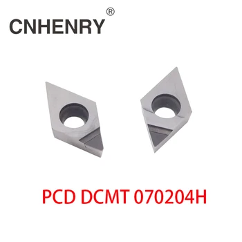 Gratis forsendelse 2 STK PCD Drejning Skær af DCMT 070204 CNC PCD Diamant Skær Til drejestål Til SDJCR / SDACR / SDNCN