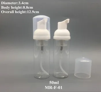 Gratis Forsendelse 20pcs/lot 50 ML sæbe skumfrembringer pumpe flasker med solid hvid farve skummende pumpe