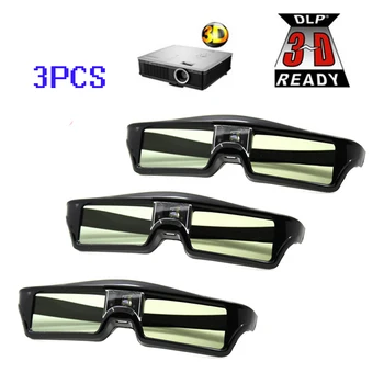 Gratis Forsendelse!!3pcs/masser ATCO Professionel Universal DLP LINK Aktive Shutter 3D Briller Til 3D Ready DLP Projektor