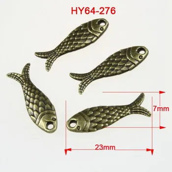 Gratis forsendelse 40pcs 64-276 antik bronze fisk charme udsmykning diy fashion metal perler af metal charme, charme smykker