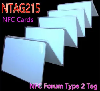 Gratis Forsendelse 50stk/Masse NTAG215 NFC-Kort, NFC Forum for Type 2-Tag 13.56 MHz ISO/IEC 14443 ET RFID-Kort til Alle NFC-Mobiltelefon