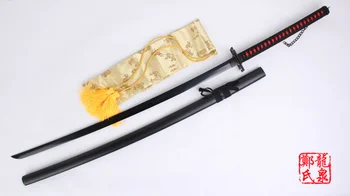 Gratis Forsendelse 56inch For Blegemiddel Anime Kurosaki Ichigo Sværd Sort Real Steel Blade Zangetsu Dekorative Cosplay Prop