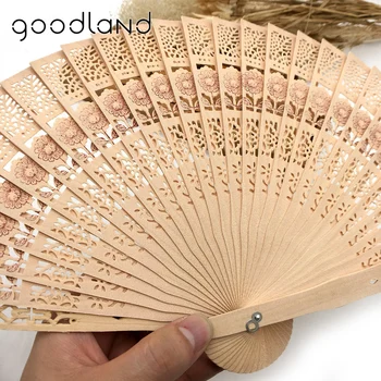 Gratis Forsendelse 5PCS 20cm Kinesiske Folde Træ Udskåret Folde Fan Lomme Fan Bryllup Favoriserer Deco Mariage Gaver