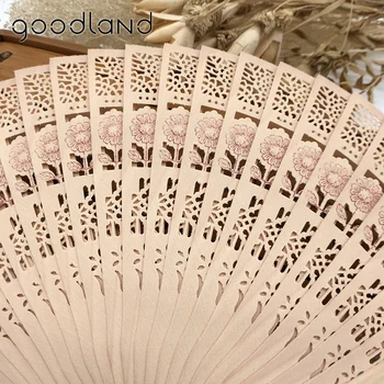 Gratis Forsendelse 5PCS 20cm Kinesiske Folde Træ Udskåret Folde Fan Lomme Fan Bryllup Favoriserer Deco Mariage Gaver