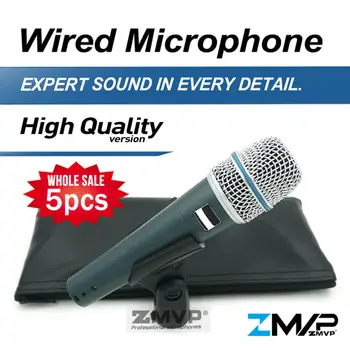 Gratis Forsendelse! 5pcs Høj Kvalitet Version B 57 En Professionel Supercardioid Håndholdt Dynamisk 57A Kabel Mikrofon Karaoke Mikrofon