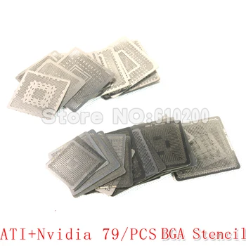 Gratis forsendelse 79pca/set Nvidia/ATI Chip Direkte varme VGA-Kort BGA Stencil BGA Reball Kit Bga Reballing Stencil Kit