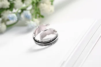 Gratis Forsendelse 925 Sterling Sølv Ringe 925 Retro Vintage Åbne Ringe, Smykker anillo de plata anello