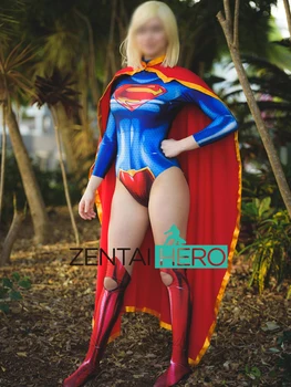 Gratis Forsendelse af 3D-Print-NYT 52 Supergirl Superhelt Kostume Zentai Dame Bodysuit Superman Stramme Halloween Cosplay Kostume