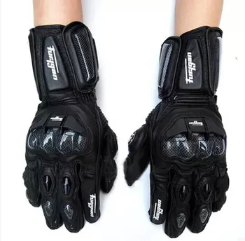 Gratis forsendelse afs10 motorcykel handsker road racing cykling handske i Ægte læder handsker Carbon handsker