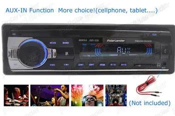 Gratis forsendelse!!Car Radio Stereo Afspiller indbygget Bluetooth, mikrofon Telefon AUX-IN-MP3 Til Iphone 12V Bil Audio Auto-ny