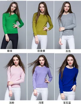 Gratis forsendelse, cashmere sweater kvinder casual langærmet skjorte, sweater afdækning tyk efterår og vinter sweater kvinde