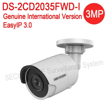 Gratis forsendelse engelsk version DS-2CD2035FWD-jeg 3MP Ultra-Lavt Lys-Netværk, mini Bullet IP CCTV sikkerhed Kamera POE SD-kortet, H. 265+