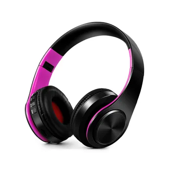Gratis forsendelse farverige Trådløse Bluetooth Hovedtelefoner/headset med Mikrofon/Micro SD-Kort Slot bluetooth hovedtelefoner/headset