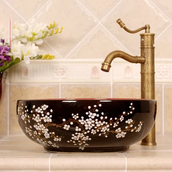 Gratis forsendelse forskellige smukke porcelæn keramisk dekoration badeværelse vask håndvask toilet