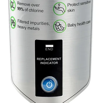 Gratis forsendelse håndbruser filter med kulfiber medier til spa og hudpleje