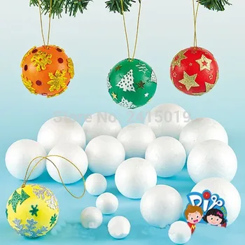 Gratis forsendelse høj tæthed 2,5 cm 1 tomme 50stk modellering polystyren styrofoam Jul skum bolden DIY træ ornamenter dekoration