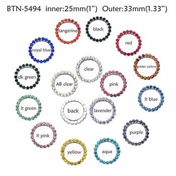Gratis forsendelse indre 25mm rhinsten knapper skuffe flaske cap indstilling kan vælge stilarter Blandes 16 farver 100PCS BTN-5494