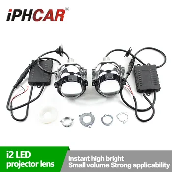 Gratis Forsendelse IPHCAR Bil Styling Super Lyse LED-projektorens Linse med Hvid LED Angel-Halo-Høj Lav-Beam Bi LED Linse Forlygter