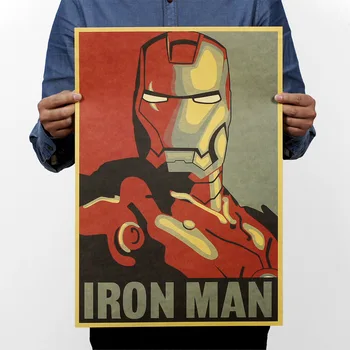 Gratis forsendelse,Iron Man/Tony Stark/Robert Downey/classic film/kraftpapir/bar plakat/Retro Plakat/dekorative maleri 51x35.5cm