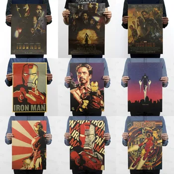 Gratis forsendelse,Iron Man/Tony Stark/Robert Downey/classic film/kraftpapir/bar plakat/Retro Plakat/dekorative maleri 51x35.5cm