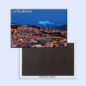 Gratis Forsendelse La Paz Bolivia Rejse Køleskab Magneter 21133,Souvenirs af Verden Turist Landskab