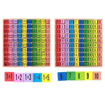 Gratis Forsendelse Montessori Matematik Uddannelses-Træ-Undervisning Legetøj 1-100 Ciffer Kognitive 10*10 Multiplikation Tabel Børn