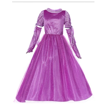 Gratis forsendelse prinsesse Rapunzel Halloween sexede M-XL Kvinder Voksen fest Kostume til Cosplay fancy kjole+handsker carnival Dress