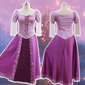 Gratis Forsendelse Prinsessen Rapunzel Fancy Kjole Voksen Kostumer til Halloween/Carnival Part Sammenfiltrede Cosplay Kostumer til Kvinder