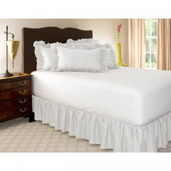 Gratis forsendelse ren farve uden seng overflade elastik bed nederdel tvilling, fuld, dronning king size bed forklæde sengetæppe 38cm højde
