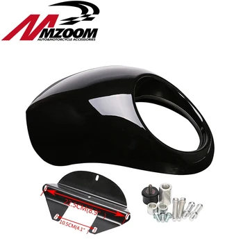 Gratis forsendelse Sort Forlygte Plastik Front Visor Fairing Cool Maske Bezel For 883 XL1200 Dyna Sportster FX Motorcykel