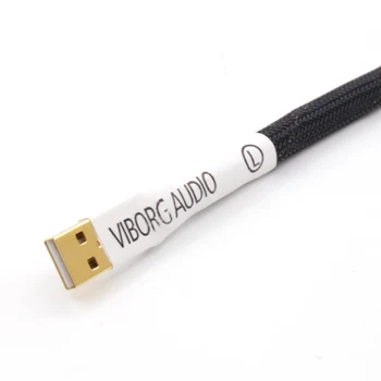 Gratis forsendelse stykker SQ-88B OCC Sølv Forgyldt USB 2.0-kabel med 3U forgyldt USB-stik