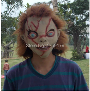 Gratis forsendelse Terror fremmede Barn hovedbeklædning Zombie demon baby ghost ansigtsmaske ar Bar vis Skræmmende hjemsøgt hus Kammer
