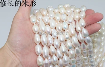 Gratis Forsendelse Top Real pearl Perle 10-11mm Hvid Naturlige perle fremhæve Pearl 40cm Strand Løse Perler Kvinder Smykker DIY