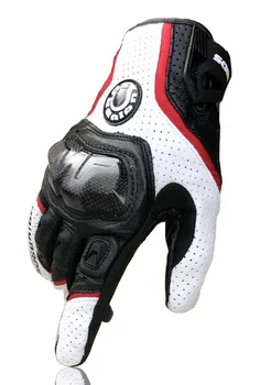 Gratis forsendelse UB 390 motorcykel handsker / racing handsker / kulfiber handsker i Ægte læder handsker 3color