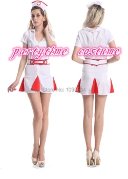 Gratis Forsendelse Voksen Dame Sexet Sygeplejerske Uniform Fancy Kjole Kostume Damer Outfit S M L XL 2XL 3XL