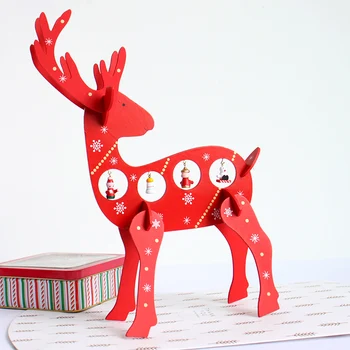 Gratis Forsendelse XMAS Gave 1pc mini bord Dekoration træ Jul hjorte med ornament til julemarked, Mere End $100 TNT Gratis Fragt