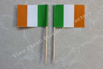 Gratis Fragt Irland Flag Tandstikker Flag 3.5X2.5CM 300pcs/taske Irland Nationale Flag